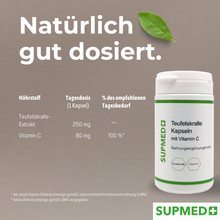 Lade das Bild in den Galerie-Viewer, Teufelskralle-Kapseln mit Vitamin C