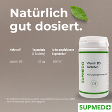 Lade das Bild in den Galerie-Viewer, Vitamin-D3-Tabletten (1.000 i.E.)