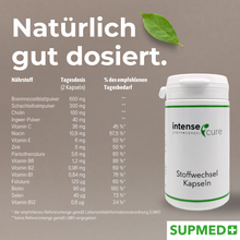 Lade das Bild in den Galerie-Viewer, intenseCure Stoffwechsel-Kapseln 60 Kapseln