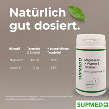 Lade das Bild in den Galerie-Viewer, Magnesium-Vitamin-E-Tabletten
